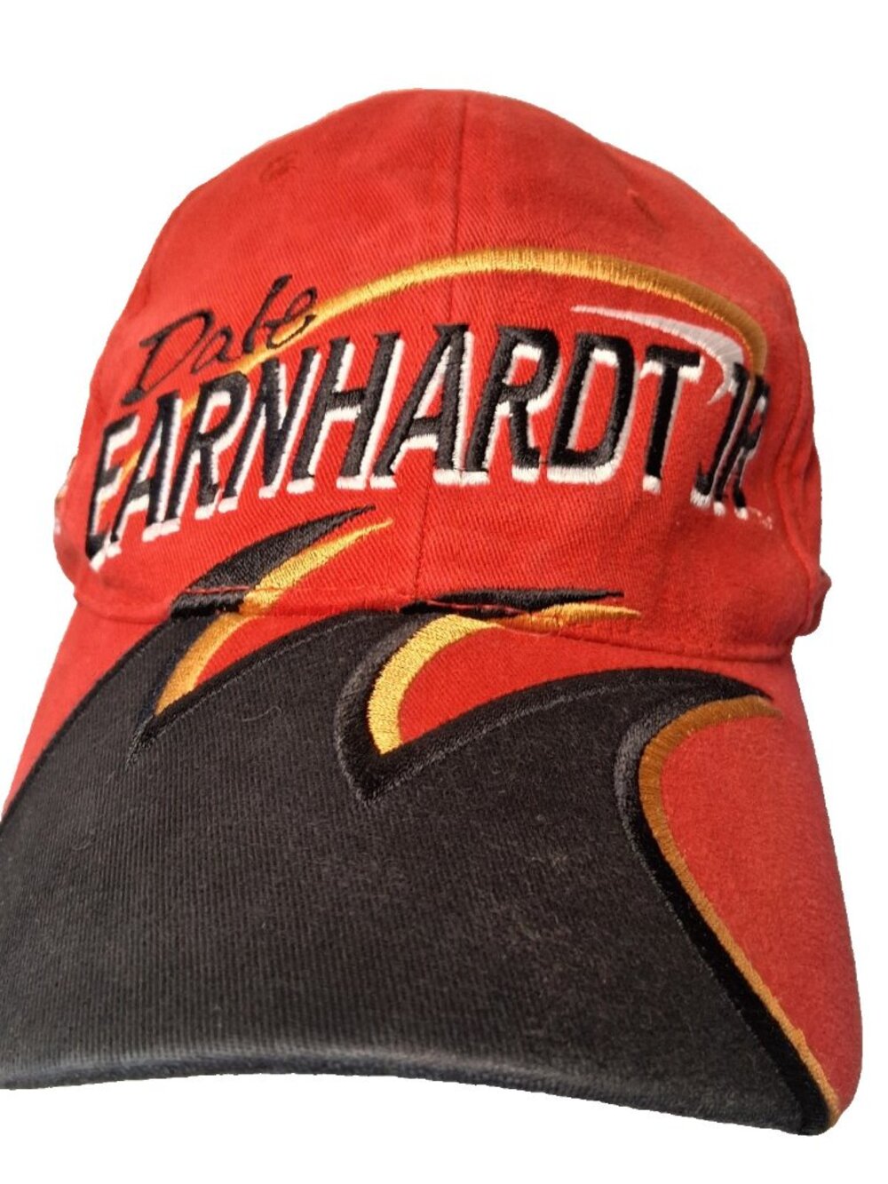 Vintage NASCAR Dale Earnhardt Jr Cap Red Black Shark Tooth Bud Racing Race #8